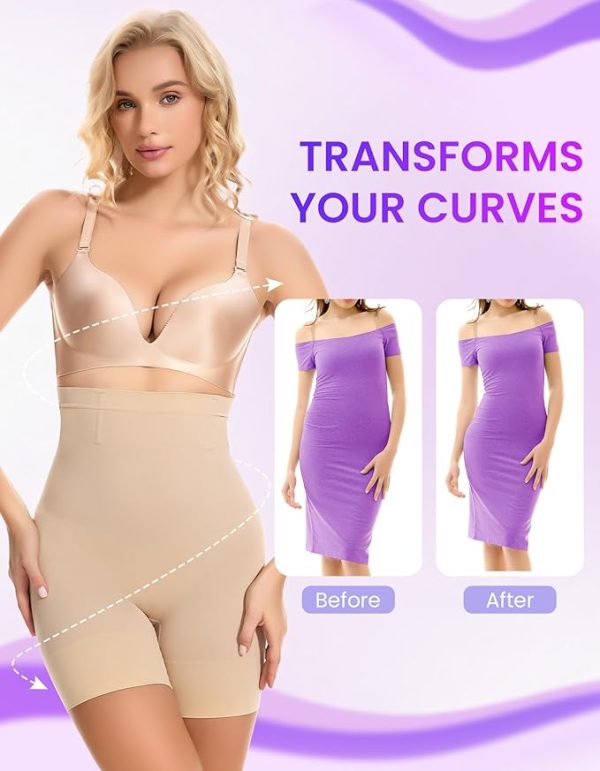Body Shaper High Waisted Girdle Boyshort Slip Short for Under Dresses